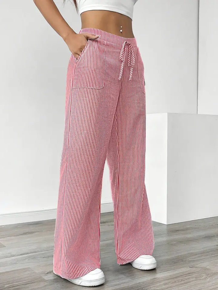 Karina | Striped Wide-Leg Pants for Women | Smart Casual