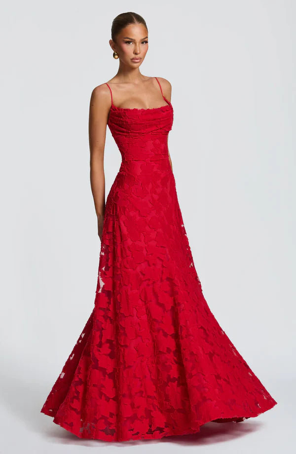 SOFIA | Elegante Kant Maxi Jurk