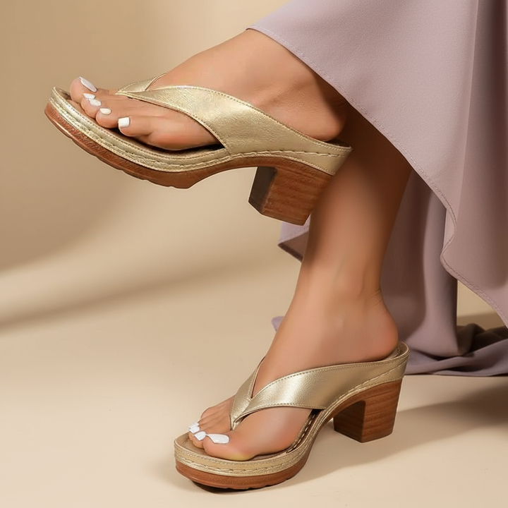 Maeve™ | Elegante Relaxte Blokhak Sandalen