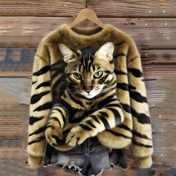 Valerie™ | Pull à motif chat 