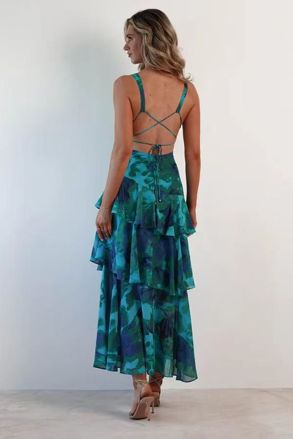 LISA | Bloemen Volant Maxi Jurk