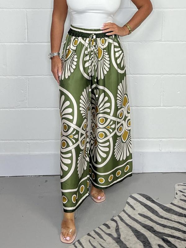 Sally | Printed Satin Track Pants for Women | Casual &amp; Leisure