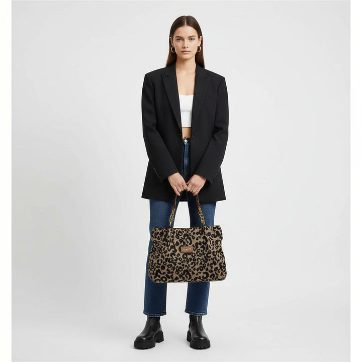 Leonora™ | Shopper met luipaardprint