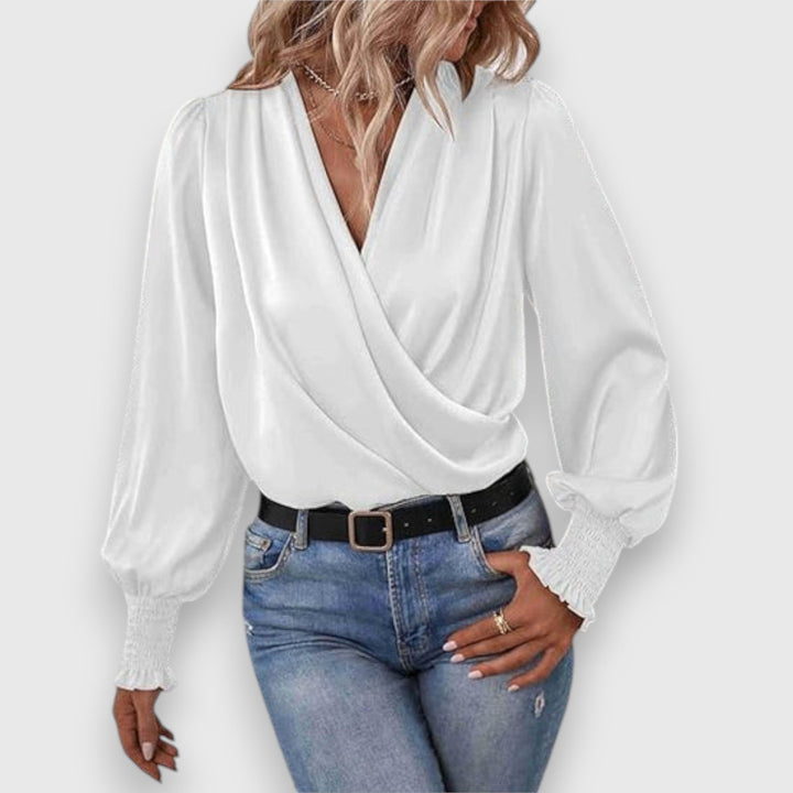 Lilou | Satijnen Blouse