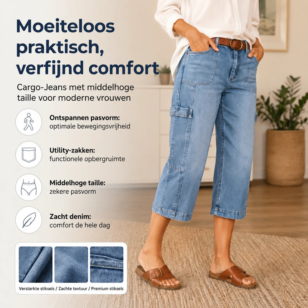 Luxe Stretch Capri Jeans | Tijdelijk 50% Korting