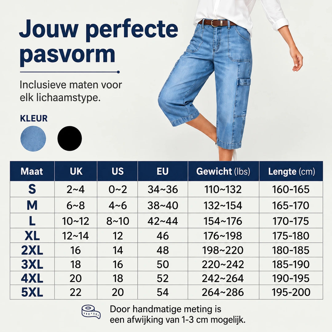 Luxe Stretch Capri Jeans | Tijdelijk 50% Korting
