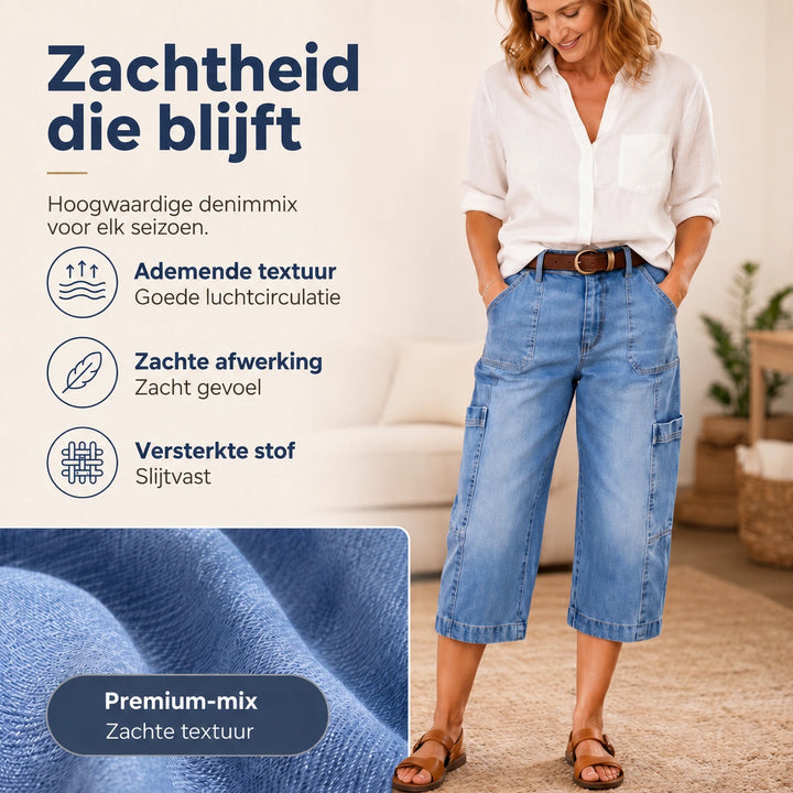 Luxe Stretch Capri Jeans | Tijdelijk 50% Korting