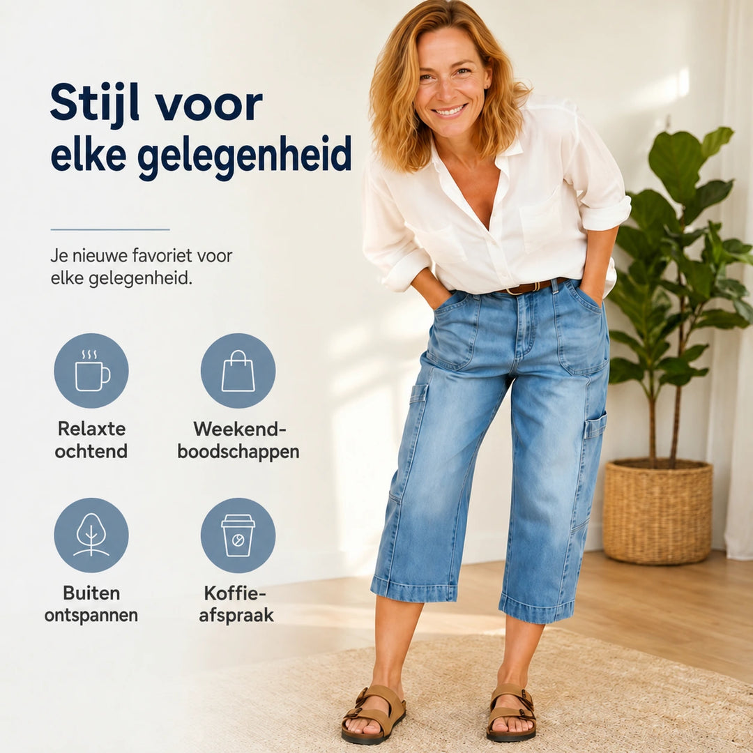 Luxe Stretch Capri Jeans | Tijdelijk 50% Korting