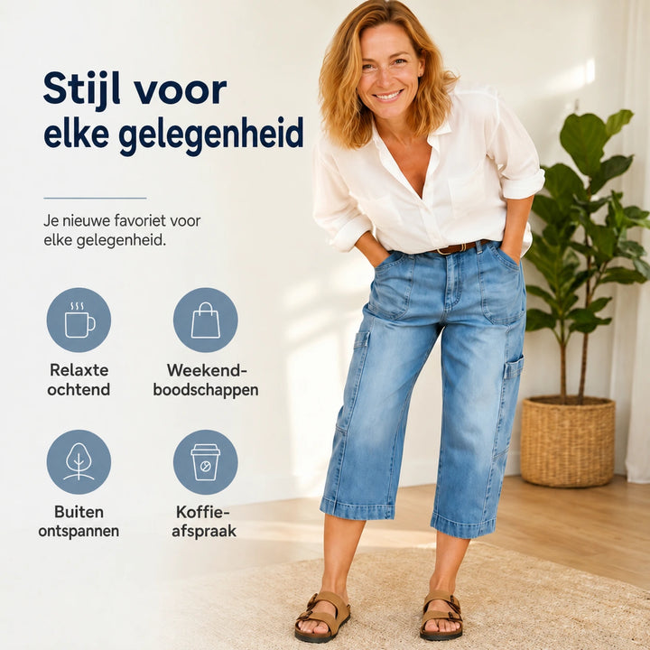 Luxe Stretch Capri Jeans | Tijdelijk 50% Korting