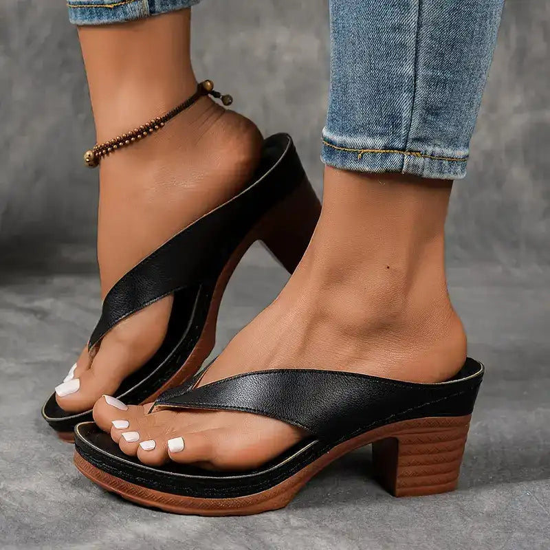 Maeve™ | Elegante Relaxte Blokhak Sandalen
