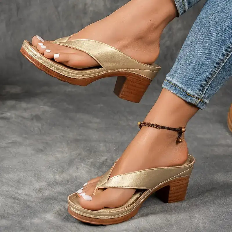 Maeve™ | Elegante Relaxte Blokhak Sandalen