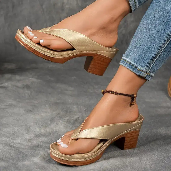 Maeve™ | Elegante Relaxte Blokhak Sandalen